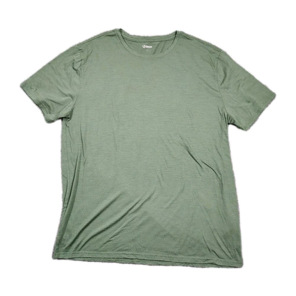 Quince 100% Merino Wool All-Season Short Sleeve Base Layer Tee Men's Large Green